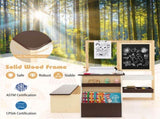 Kids Multifunctional Art Center with Double-Sided Easel, Wooden Art Table Bench Set for 3 Years, 46869410