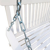 Front Porch Swing with Armrests, Wood Bench Swing with Hanging Chains,for Outdoor Patio ,Garden W49543722