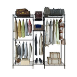Closet Organizer Metal Garment Rack Portable Clothes Hanger Home Shelf 34688185