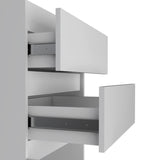 Dresser 43"H, Jewelry Box, Mirror, Single Door Cabinet, Two Drawers, White B097132972