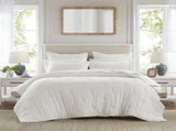 3-Piece Full/Queen Cotton Embroidered Quilt Set,White B035P408347