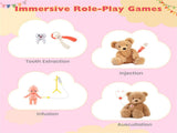 Wooden Kids Doctor Medical Station Playset, 93.9854.6199.06cm 27PCS Medical Tools with ECG Monitor 63342988
