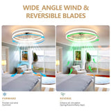 ZNTS Ceiling Fan with Lights Dimmable LED W1340P176451