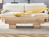 Modern Simple Light Wood Texture MDF Coffee Table - 43.3"x21.6"x17.2" Practical Model.Making it an W1512P414513