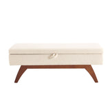 COOLMORE Teddy wool fabric, solid wood feet for solid weighing, and bed end stool with storage W1539P242728