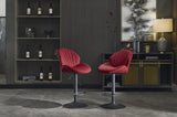 Bar Stools Set of 2 - Adjustable Barstools with Back and Footrest, Counter Height Bar Chairs for W1249P253973