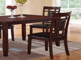 Modern Contemporary 5pc Dining Set Espresso Finish Unique Eyelet Back 4x Chairs Cushion Seats HS00F2232-ID-AHD