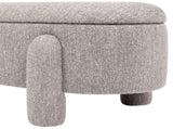 Hugo 49" Oval Fully Upholstered Storage Bench, Boucle B2719P238469