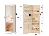 Jewelrys and Storage, 47.2-Inch Tall Lockable Wall or Door Mounted Jewelry Armoire 76995471
