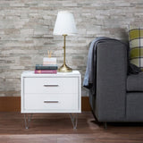 Deoss White Finish Accent Table B2726P286621