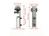 Smooth & Silent Sliding Barn Door Hardware Kit, 8FT Heavy Duty Track for 3.7-4.3FT Wide and 10773164