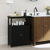 Black Bathroom Floor Cabinet Freestanding Storage Organizer 62241172