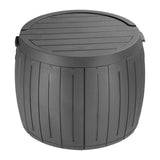 ZNTS 36 Gallon Round Deck Box, Thickened Outdoor Storage Box for Patio Furniture, Garden Tools, Pool 03988130