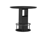 3-Piece Bar Table and Stool Set 31.5-inch round bar table two stools Compact wooden dining bar 33769028