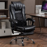 Massage Office Chair with Heat, Footrest, Black W2069P174876