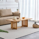 Chinese style log wind Imitation rattan tea table rectangular solid wood coffee table small family W115191494