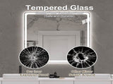 36X36 Inch LED Bathroom Mirror Vanity Mirrors with Front Lights Wall Mounted Anti-Fog Frameless Make W2071137653
