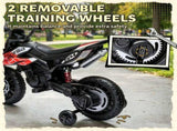 Red Kids Motorcycle Toy with Training Wheels Spring Suspension LED Light USB Music Feature for 79973446