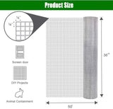 Hardware Cloth 1/4 inch 36in x 50ft 23 Gauge, Hot-dip Galvanized After Welding Chicken Wire Fence W2286P310773
