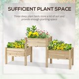 Wooden PlanterFlower shelf,Wood Planter Box-Natural 51657231