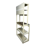 39.37" White and Rustic Brown color 5-Tier Bakers Rack for Kitchen with Storage, Coffee Bar, Kitchen W1412P230434