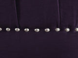 Dawn Tufted Round Ottoman Nailhead Accents, Purple Velvet B2719P238412