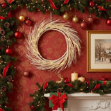 24 Inch Christmas Wreath with LED Lights Battery Operated Front Door Decorations for Indoor Outdoor 55181959