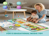 Kids Piano Play Mat with Animal Sounds - 10 Music Keys, Foldable for Outdoor Use, Soft & Easy to 42199528