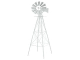 8FT Weather Resistant Yard Garden Windmill White 61519287