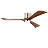 52" Ceiling Fan with Lights Remote Control,Quiet DC Motor 3 Wood Blade Ceiling Fans 6 Speed 25445381