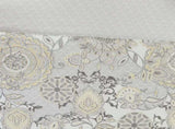 8 Piece Cotton Floral Printed Reversible Comforter Set Yellow Queen B03597283