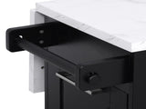 K&K 50.7" Island with Storage Tilt Trash Can Cabinet and Pull Out Cabinet Organizer, Rolling N707P299008B