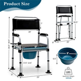 Black shower toilet chair and bucket 88038090