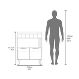 Vance 40" High Bar Cabinet with Six Bottle Cubbies, Two Double Door Cabients, Four Shelves, Living B070P254779