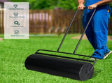 36in Cylindrical Iron Lawn Roller Black 48627172