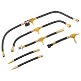 Universal Fuel Injection Gauge Pressure Tester Hoses Fittings Pump Tool Kit 09276140