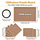 2000 Piece Rotating Wooden Jigsaw Board - 41x29 Inch, Rotating Table With Cover,Portable 28205136