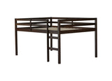 Full Rubber Wood Loft Bed with Ladder,Espresso W504P228818