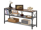Slimline Console Sofa Stand, 41.7 inches Couch-Back Table, Triple-Layered Long Foyer Table and 61504677