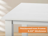 white desktop white pipe frame P2 particleboard with triamine steel feet 110cm computer desk 76997626