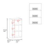 Guadalupe Wall Cabinet in Melamine with Open Storage, Black B128P244994