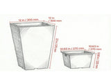 2-Pack 22" Tall Tapered Square Planters, Black Modern Plant Pots with Built-in Drainage, for Outdoor 29408957