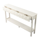 ZNTS [Replace code:71522742]Long Console Table Entryway Table with Different Size Drawers and Bottom 79017046