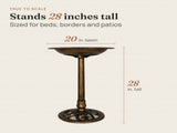 Bronze Bird Bath for Outside, 28 in Pedestal Birdbath 97381586