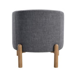 Style Comfort Accent Chair Gray Upholstery Durable Frame Solid Wood Legs Contemporary Living Room B011P304989