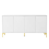 Buffet Cabinet with, Wood Sideboard Cabinet with Carved Door Panels,4 Doors modern aesthetic W2696P279968
