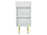 21.6" white Bathroom vanity, Combo Cabinet, Bathroom Storage Cabinet, Single Ceramic Sink, Right 79483389