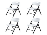 4pcs 47*54*84cm Garden Plastic Folding Chair White 62926515