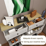 Shoe Storage Cabinet with 2 Drawers, 4 Flip Drawers, Freestanding Shoe Cabinet Organizer with W1120P290633