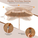 7.2 foot portable beach umbrella with adjustable tilt 05410174